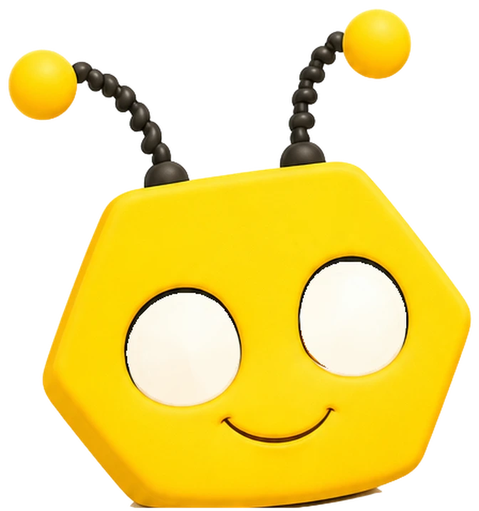 Buzzy the bee, watching you