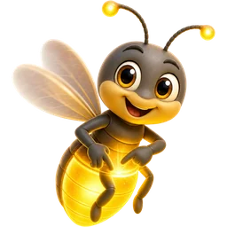Jugnu, a small firefly with a glowing golden lantern belly