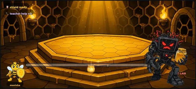 Kids playing a CodersBee lesson game